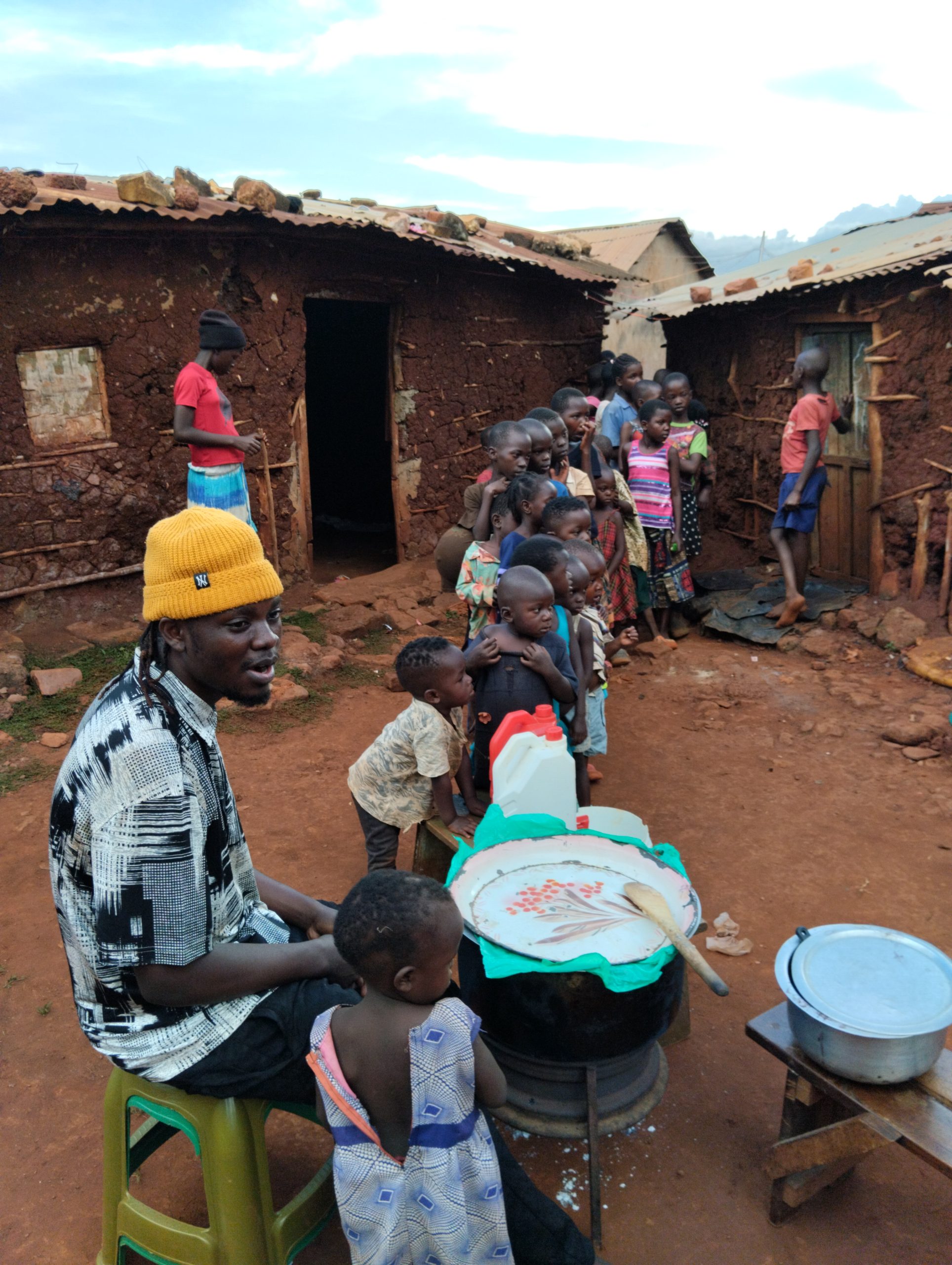 Children receiving food support from Mission of Hope Foundation Uganda.